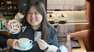 visiting harajuku's revolving sushi bar and latte foam art cafe | 2023 Japan & Korea Trip - DAY 3