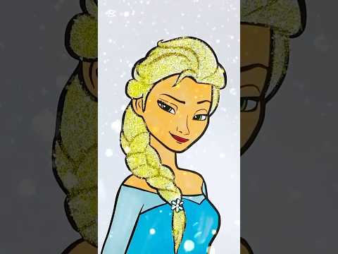 DIY Elsa Frozen Princess glitter gold hair craft ideas for kids #disney #kids #princess #frozen