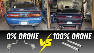 Dodge Challenger Scat Pack 6.4L V8: 0% Drone v 100% Drone Exhaust Sound!