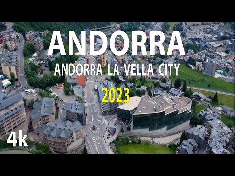 Cidade de Andorra la Vella, Andorra 4K por Drone 2023