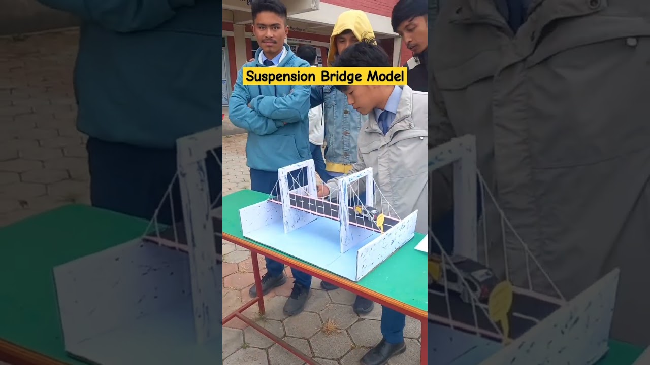 Suspension Bridge Model #civilengineering #ctevt #project