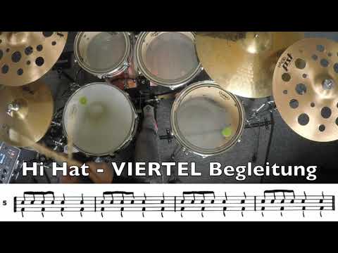 Achtel und Viertel Grooves - Hi-Hat Viertelnoten - Syncopation for the modern Drummer by Ted Reed