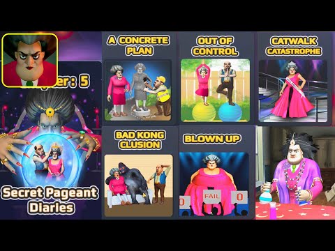 Scary  Teacher 3D - Secret Pageant Diaries - All levels