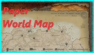 Skyrim Special Edition Mod - Paper World Map