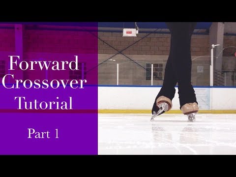 How to do Forward Crossovers on Figure Skates PT 1, Basic Figure Skating Tutorial
