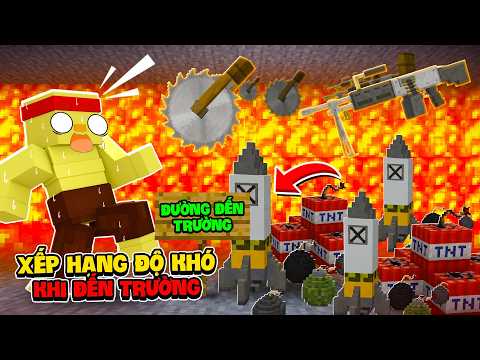 Xếp Hạng Độ Khó Các Con Đường Khi Đến Trường Trong Minecraft