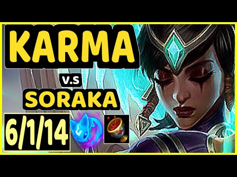 JOEY (KARMA) vs SORAKA - 6/1/14 KDA BOTTOM SUPPORT GAMEPLAY - NA Ranked GRANDMASTER