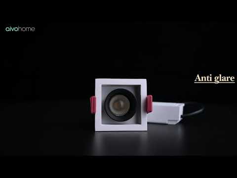 Square Recessed COB ceiling light (Thin-edge, anti-glare, Die-Cast)