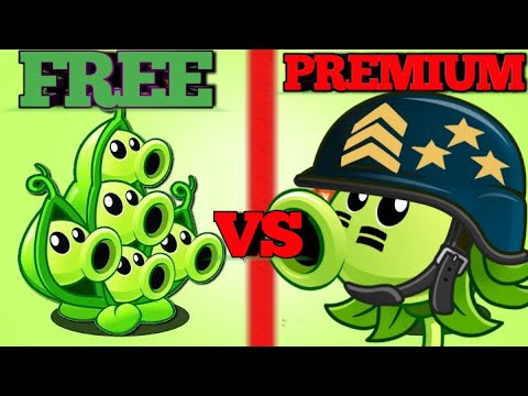 Team Pea FREE vs PREMIUM - Which Team Plant Will Win? - Pvz 2 Battlez