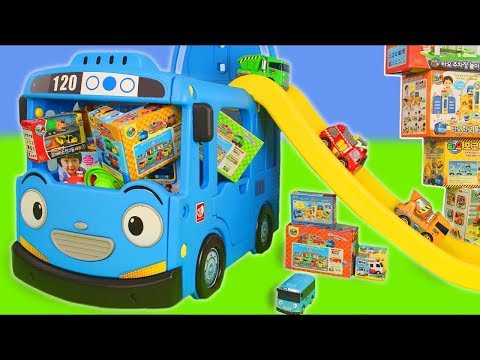 Tayo the Little Bus Friends Toys - Excavator, fire truck, police toy car for kids
