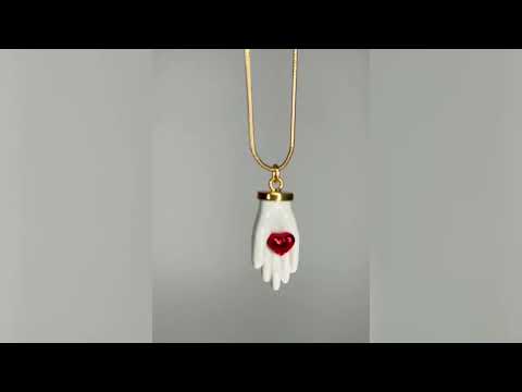 Andrés Gallardo Little Hand & Heart Gold-Plated Necklace