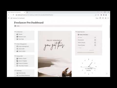 Aesthetic Notion Freelancer PRO Template | Notion Template