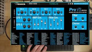 Behringer ProVS Mini Hybrid Synthesizer Patch Editor