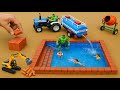Mini Bricks Swimming Pool Construction Science Project ⁨ Small Creator01⁩
