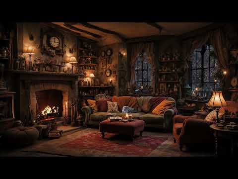 Blizzard Night at Weasley house | Cozy Winter 