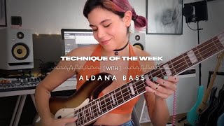 Light Yagami has entered the chat（00:01:08 - 00:01:52） - Aldana Bass on the Slap Technique | Technique of the Week | Fender