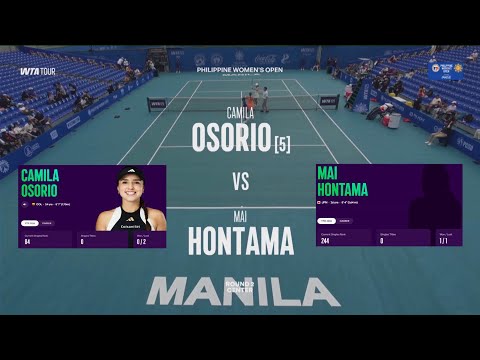 (5) Camila Osorio (COL) vs Mai Hontama (JPN) - Game, Set, Match