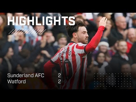 Roberts Stunner Levels It | Sunderland AFC 2 - 2 Watford | EFL Championship Highlights