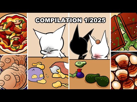 MUKBANG ANIMATION of Mokomokoma ASMR COMPILATION 1/2025