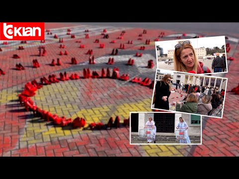 Rudina - 8 Marsi/ ''Këpucët e kuqe'' në Tiranë, mesazhe sensibilizuese kundër dhunës ndaj gruas