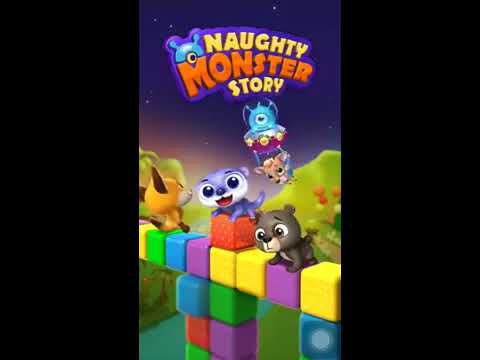naugthy monster story, match 3 game