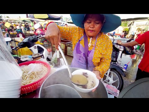Pork And Chicken Porridge And Fresh Food In Market