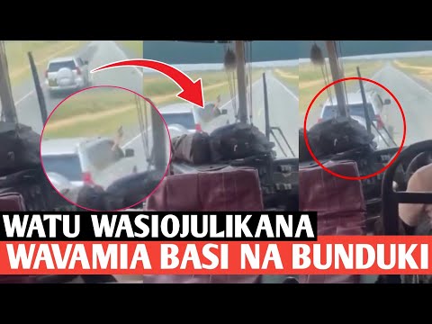 VIDEO INAYOTREND WATU WASIOJULIKANA WAVAMIA BASI LA ABIRIA NA BUNDUKI WAZUA BALAA ZITO