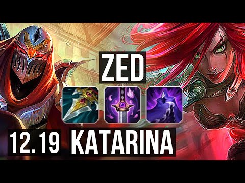 ZED vs KATARINA (MID) | 9/0/9, 1.7M mastery, 800+ games, Legendary | EUW Grandmaster | 12.19