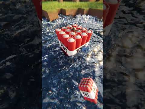 TNT vs Water Realistic Physics / Minecraft RTX #shorts #minecraft