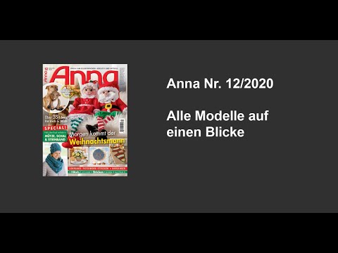 Zeitschrift Anna Nr. 12/2020 - Alle Modelle auf einen Blick