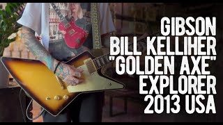 Video thumbnail for Gibson Bill Kelliher "Golden Axe" Explorer Gold Burst 2013 USA by Loud Lemon Demo