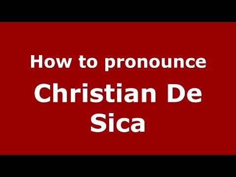 How to pronounce Christian De Sica (Italian/Italy) - PronounceNames.com