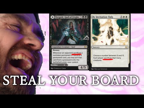 THIS TRICK IS SO NASTY! BOARDWIPE... NO, BOARDSTEAL = YES! Tergrid Invitation Standard MTG ARena