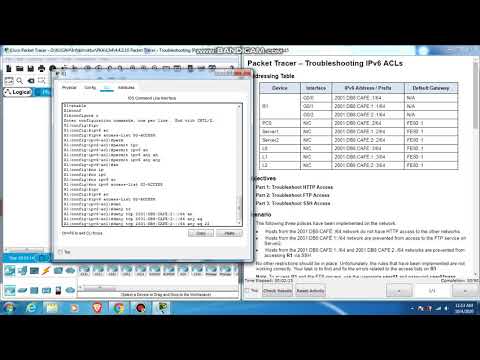 4.4.2.10 Packet Tracer - Troubleshooting IPv6 ACLs