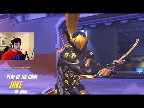 JAKE DPS MAIN - GENJI! 43 ELIMS! [ OVERWATCH SEASON 20 TOP 500 ]