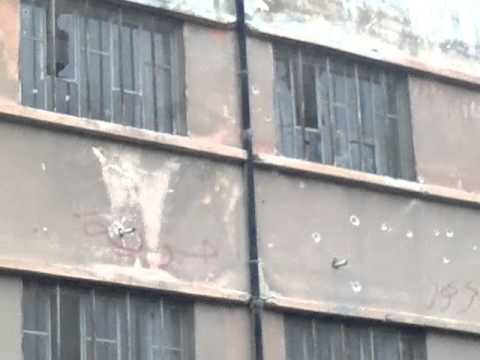 آثار إطلاق قوات الأمن النار  على مدرسة إبتدائية في حي كرم الشامي في محافظة ريف دمشق