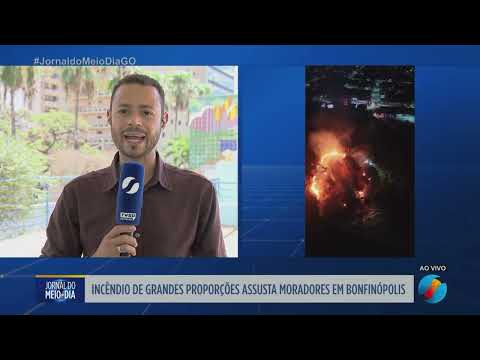 Incêndio de grandes proporções assusta moradores em Bonfinópolis