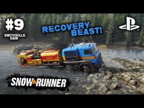SNOWRUNNER /ON PS4/ #9 RECOVERY BEAST! Smithville Dam GAMEPLAY.