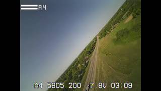 ZOHD Drift glider FPV flight at hilltop soccer field