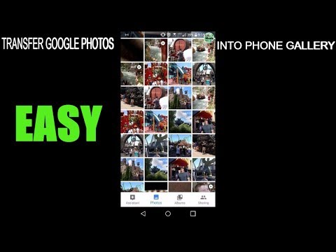 Part of a video titled HOW TO TRANSFER YOUR GOOGLE PHOTOS INTO YOUR GALLERY ...