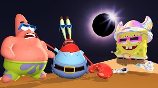 Spongebob Squarepants! - 360° SOLAR ECLIPSE Party! - (The First 3D VR Eclipse Experience!)