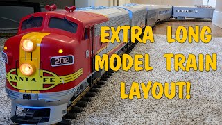 Santa Fe Super Chief Model Train On A Very Long Layout Through My House