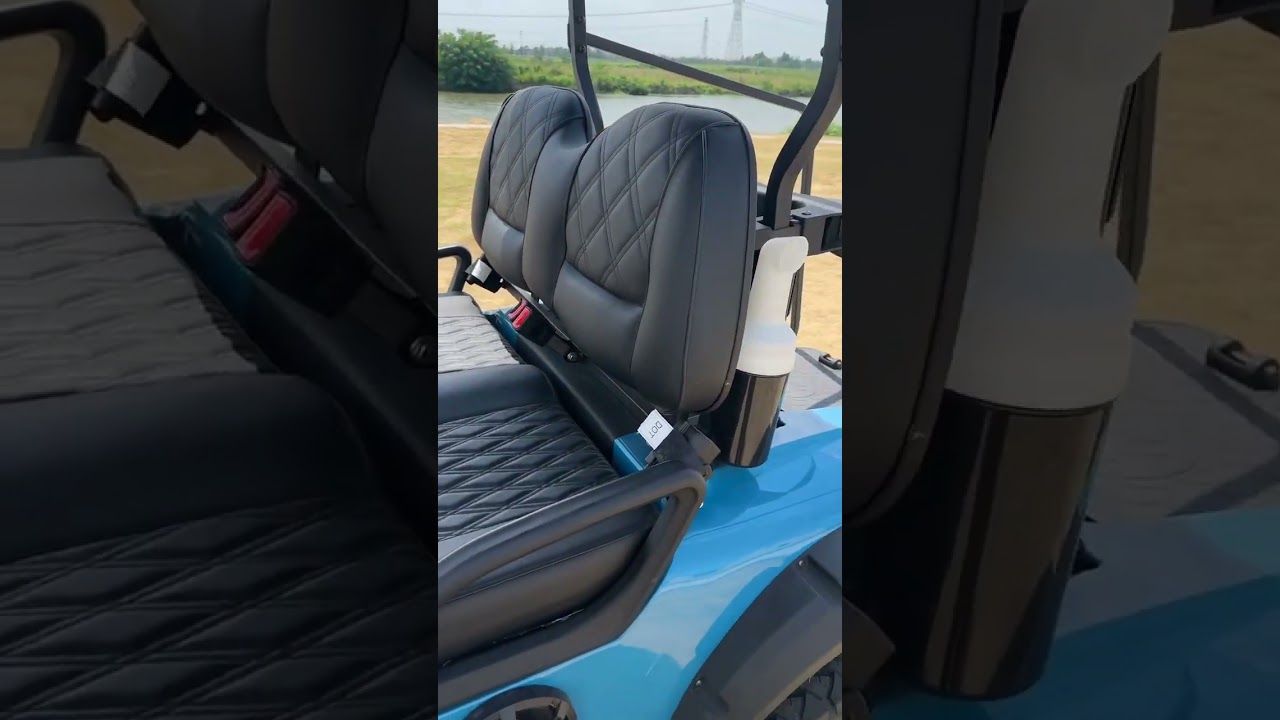 Carrinho de Golfe Elétrico Azul de Dois Lugares