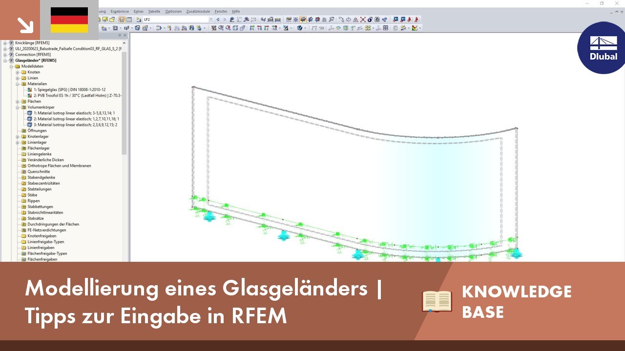 KB 001664 | Modellierung eines Glasgeländers | Tipps zur Eingabe in RFEM