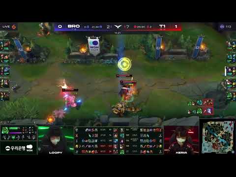 [T1 vs BRO(ALL CL Subs)] T1 Gumayusi E over wall on Samira to kill Graves with R