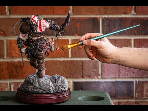 I PAINTED THE GOD OF WAR KRATOS! (3D PRINTING)