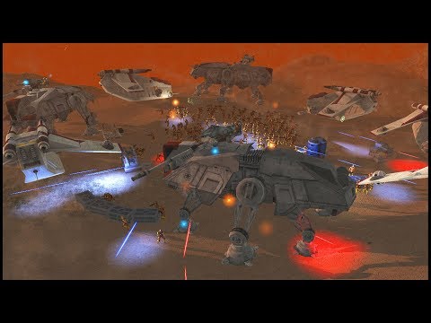 Clone Gunship Perimeter on Point Rain! - Men of War: Clone Wars Recreated