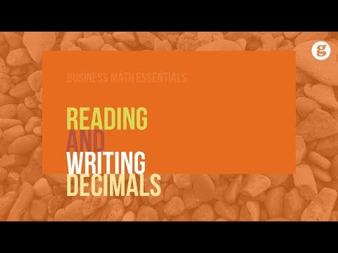 Reading and Writing Decimals