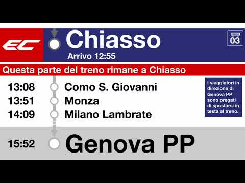 FFS annunci » EC questo parte rimane a Chiasso (dir. Genova) | 2022 | SLBahnen