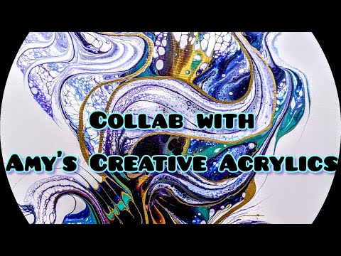 ( 149 ) Modified Dutch Pearl Pour ~ Collab With Amy's Creative Acrylics ~ Catalyst Wedge Acrylic Art